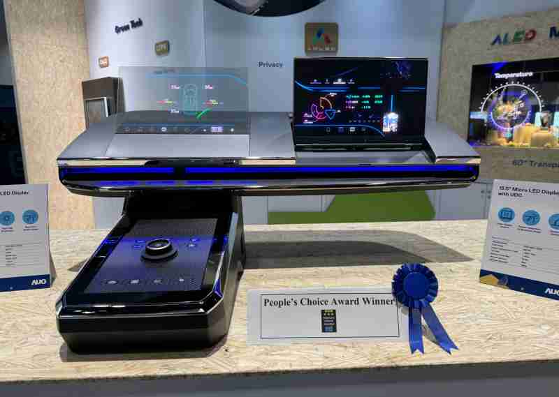 2468BET车用Micro LED Display HMI解决方案获”最佳车用显示奖”，，，以用户为中心开发，，针对前座驾驶与乘客设计兼具娱乐与安全的高画质屏幕，，，，包含车舱前座的Micro LED透明屏幕及全球首款内建镜头的智慧Micro LED显示器